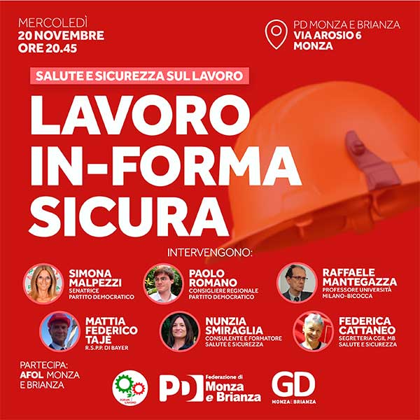 lavoro in forma sicura