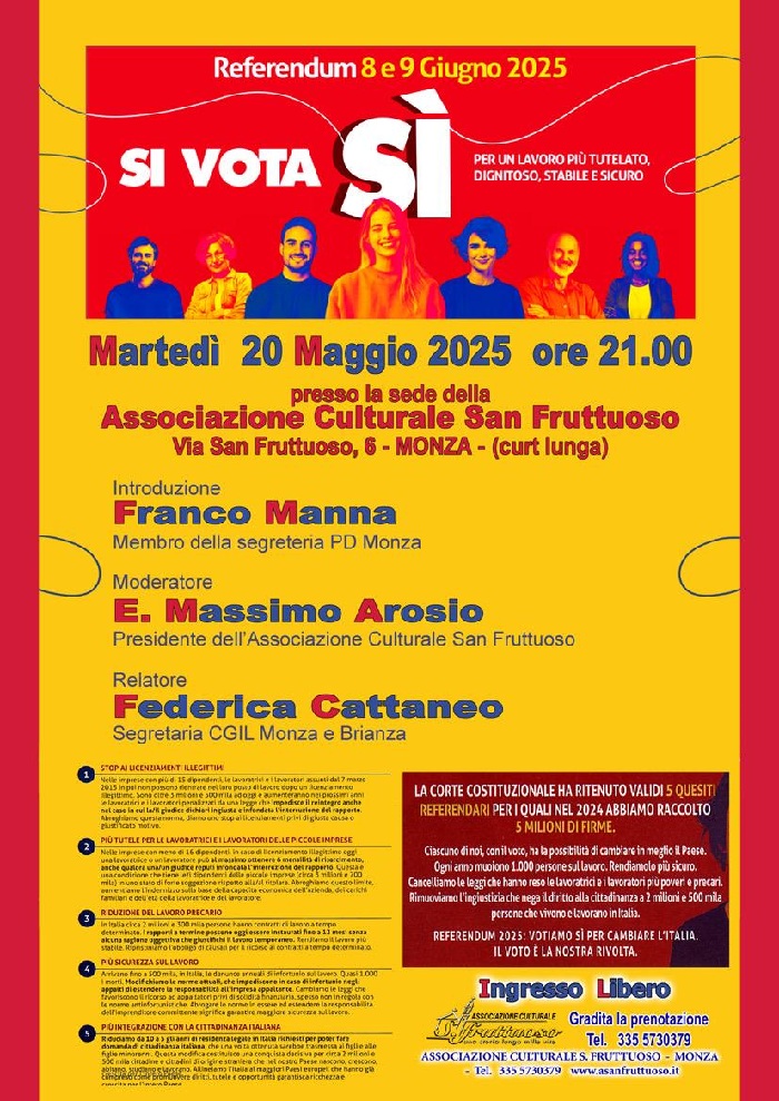 evento referendum san fruttuoso