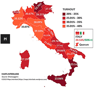 mappa affluenza referendum